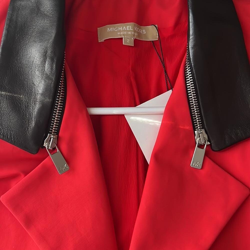 Michael Kors Red Peacoat Made in Italy, XS /US2 - Picture 12 of 14